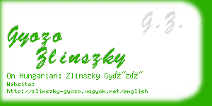 gyozo zlinszky business card